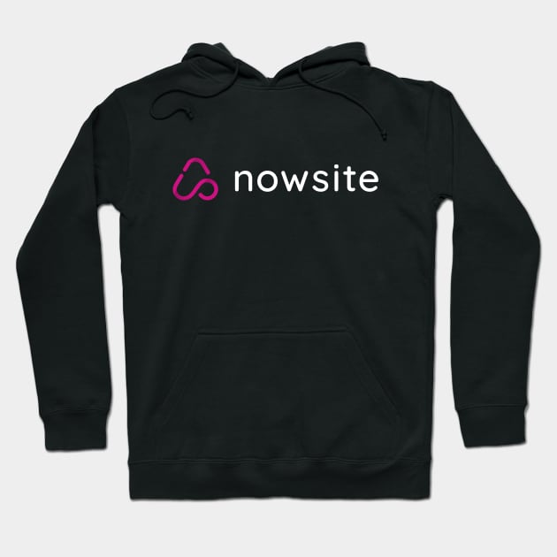 nowsite white letters Hoodie by Nowsite 